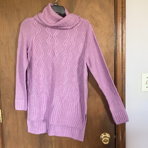Offer$10 Sonoma sweater cowlneck supersoft tunic lavender casual boho office M - Picture 12 of 17